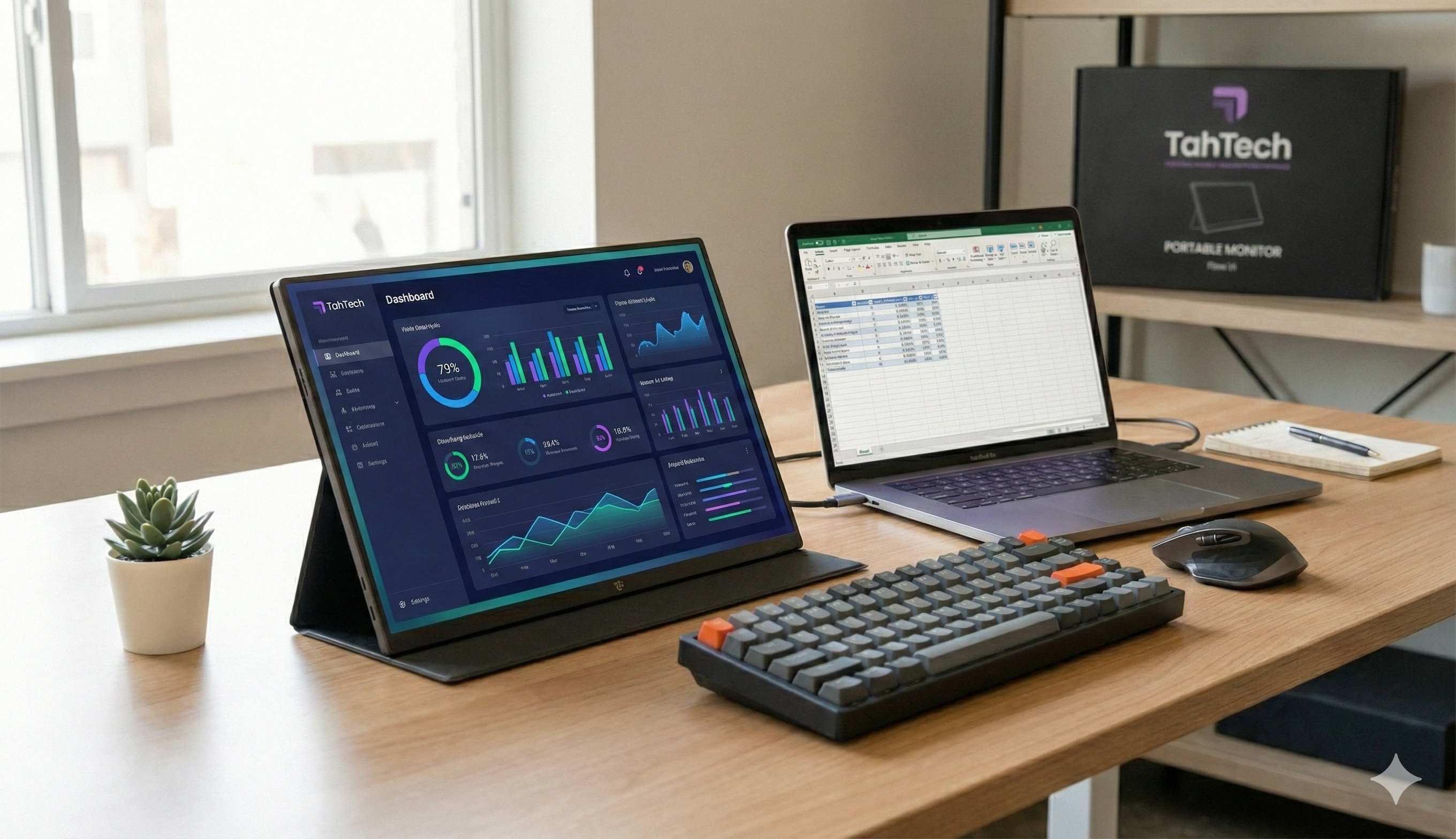 Flow V1 Portable Monitor – 16” Full HD | Plug & Play Display